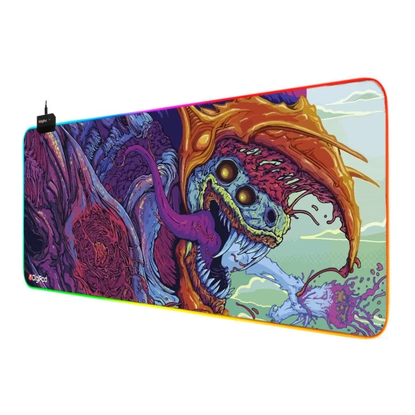 Digipod RGB oyuncu mousepad RGB Gaming oyuncu mouse pad kaymaz taban  70 x 30 ürün görseli 1
