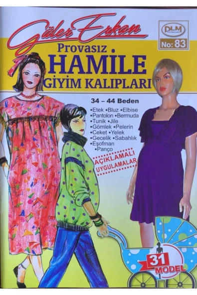 Dilem Yayınları Güler Erkan Provasız Hamile Giyim Kalıpları No;83 ürün görseli 1