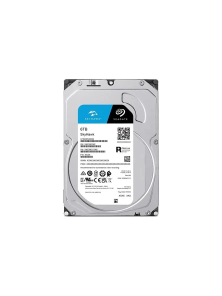 Seagate SkyHawk ST6000VX009 SATA 3.0 5400 RPM 3.5" 6 TB Harddisk ürün görseli 1