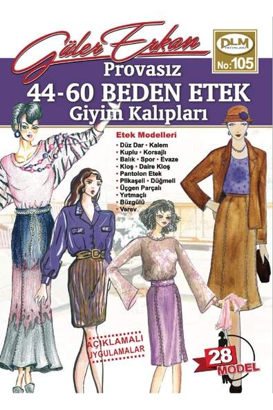 Güler Erkan Provasız 44-60 Beden Etek Giyim Kalıpları No:105 ürün görseli 1