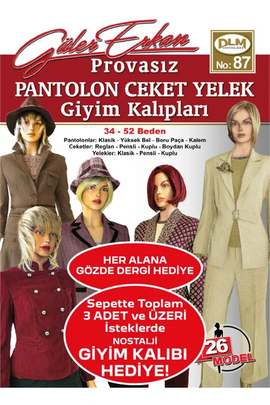 Güler Erkan Provasız Pantolon Ceket Yelek Giyim Kalıpları ürün görseli 1