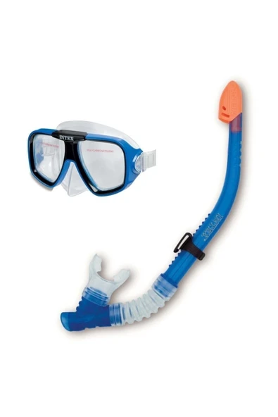 INTEX Aquaflow Sport Maske Snorkel Set Silikon Tempered Cam Bermuda ürün görseli 1
