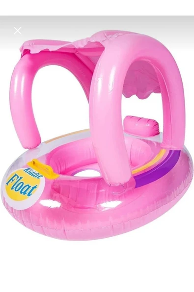DEKANTOYS Şişme Gölgelikli Bebe Flotörü Bebek Simiti ürün görseli 1