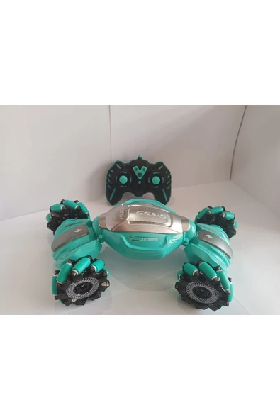TİLATOYS Boratila Toys2.4ghz Uzaktan Kumandalı 360 Derece Dönen Giden Drift Atan Işıklı Yeşil Akrobat Araba ürün görseli 1