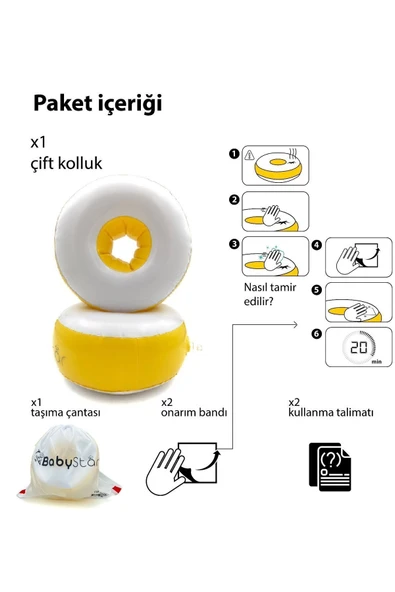 dekantoys Deniz ve Havuz İçin Şişme Kolluk Yüzme Kolluğu Deniz Kolluğu Çocuk Kolluğu Bebek Kolluğu ürün görseli 1