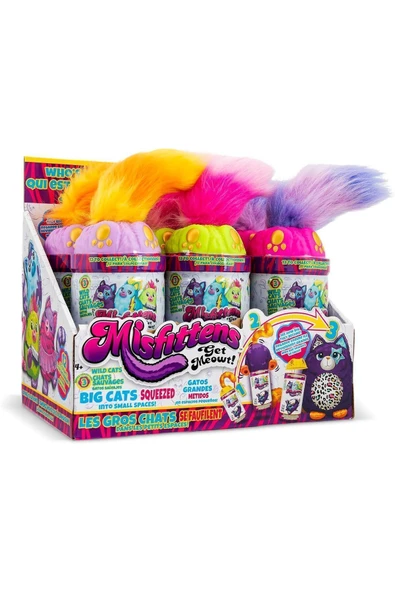 OMZ 1 ADET Misfittens Peluş Kediler Sürpriz Paket Peluş Eğitici Oyuncak Kız Çocuk Oyuncakları ürün görseli 1