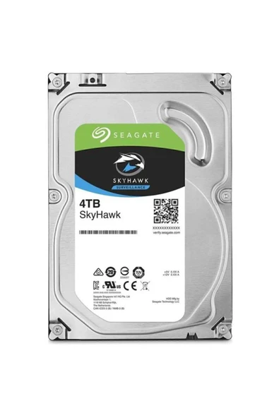 SEAGATE SkyHawk 4TB 5900rpm 256MB 180TB/Y Sata3 7/24 Güvenlik 3.5" Harddisk (ST4000VX016) ürün görseli 1