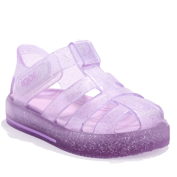 Igor S10265 Star Glitter Lila Günlük Kız Çocuk Sandalet ürün görseli 1
