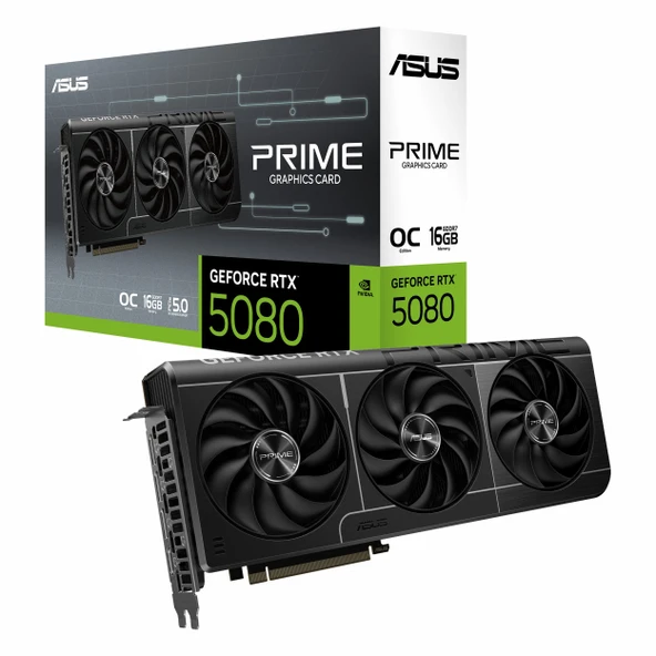 Asus Prime GeForce RTX 5080 OC 16GB GDDR7 256Bit HDMI/DP Ekran Kartı ürün görseli 1