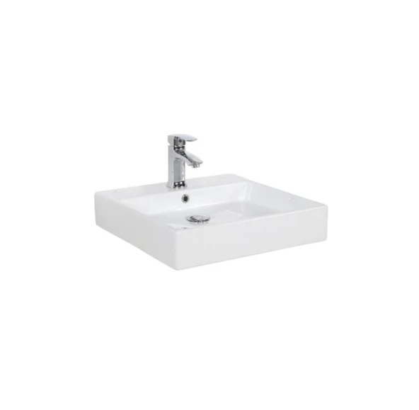 CREAVİT Next 50x50 cm Setüstü Düz Kare Lavabo NX255 ürün görseli 1