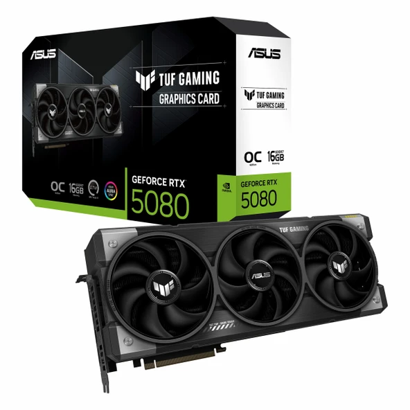 Asus TUF Gaming GeForce RTX 5080 OC 16GB GDDR7 256Bit HDMI/DP Ekran Kartı ürün görseli 1