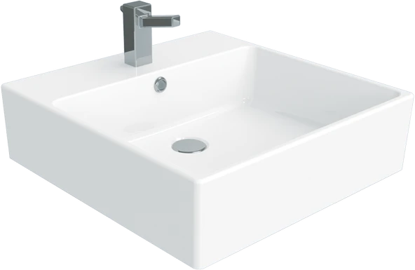 CREAVİT NX256 SET ÜSTÜ ÇANAK DÜZ LAVABO 50x50 ürün görseli 1