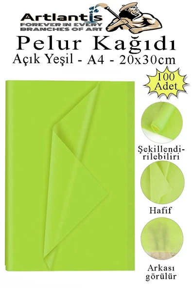 Pelur Kağıdı Renkli 100 lü 1 Paket A4 Pelur Kagıt Moda Tasarım Tekstil Hediye Paketleme Ambalaj Kağıdı Parti Doğum Günü ürün görseli 1