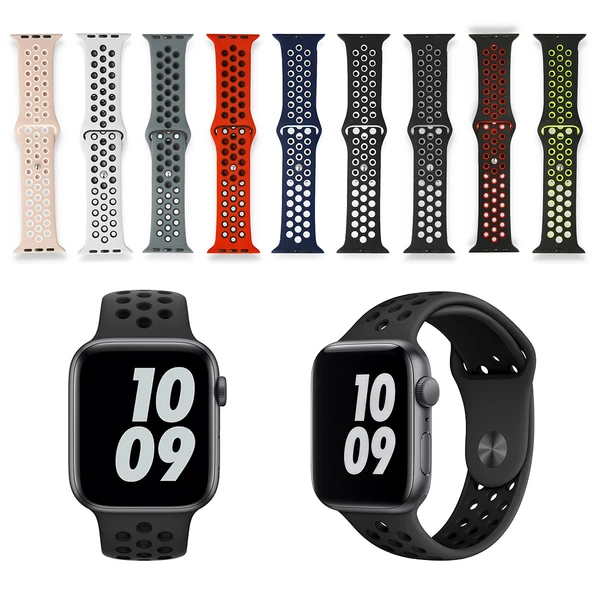 FitCase Apple Watch 38 40 41 mm Uyumlu Point Spor Silikon Kordon ürün görseli 1