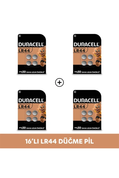 Duracell Özel LR44 Alkalin Düğme Pil 1,5V 76A/A76/V13GA 16'lı Paket ürün görseli 1