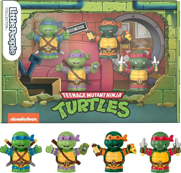 Fisher Price Little People Ninja Kaplumbağalar Özel Seri Seti, 3 Yaş ve Üzeri, ‎HPM43 ürün görseli 1