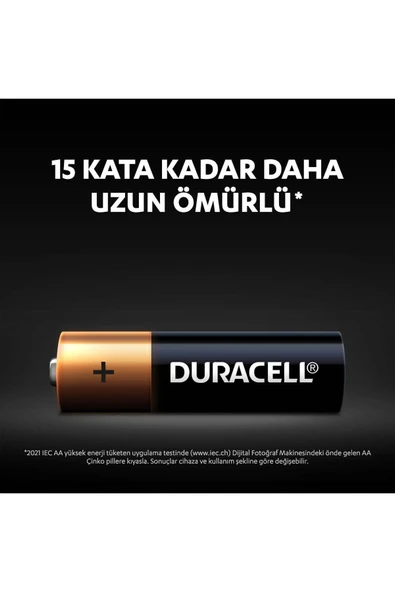 Duracell Alkalin AA Kalem Pil  20'li Paket - Resim 3