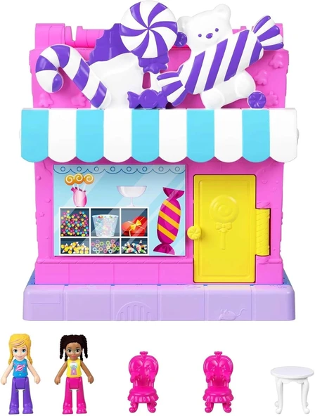 Polly Pocket Pollyville Şeker Dükkanı Oyun Seti HNB03 ürün görseli 1