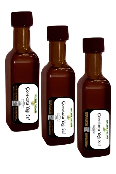 3 Adet Çörekotu Yağı Soğuk Pres Taze Sıkım 100 Ml. X 3 Tane Çörek Otu Yağı %100 Saf ürün görseli 1