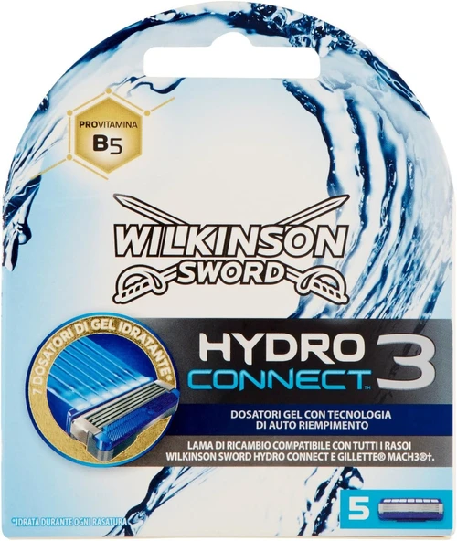 Wilkinson Sword HYDRO 3 CONNECT Erkek Dolum Paketi 5 Adet ürün görseli 1
