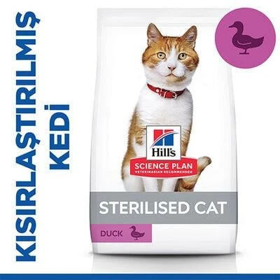 Hill's SCIENCE PLAN Sterilised Ördekli Kısırlaştırılmış Yetişkin Kedi Maması 8Kg+2Kg Hediye ürün görseli 1