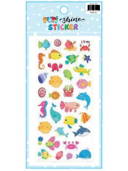 PUTI SHINE STICKER - DENIZ HAYVANLARI ürün görseli 1