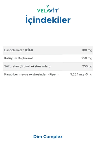 Velavit Dim Complex 30 Tablet - Resim 2