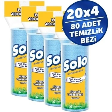 Solo Hijyenik Temizlik Bezi Paket 4lü ürün görseli 1