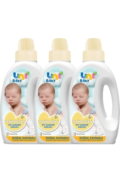 Unibaby Sıvı Deterjan 1500 Ml Yenidoğan Paket 3lü ürün görseli 1