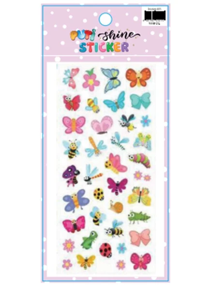 PUTI SHINE STICKER - KELEBEKLER ürün görseli 1