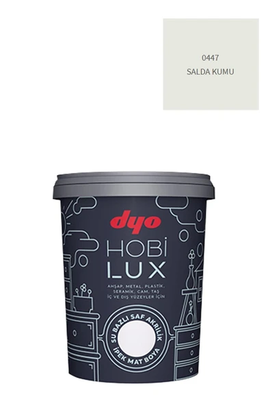 Dyo Hobilux Su Bazlı Saf Akrilik Ipek Mat Boya 0,9 Lt Hobi Boya 0447 Salda Kumu ürün görseli 1