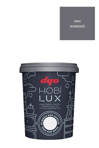 Dyo Hobilux Su Bazlı Saf Akrilik Ipek Mat Boya 0,9 Lt Hobi Boya 9064 Demirdağı ürün görseli 1