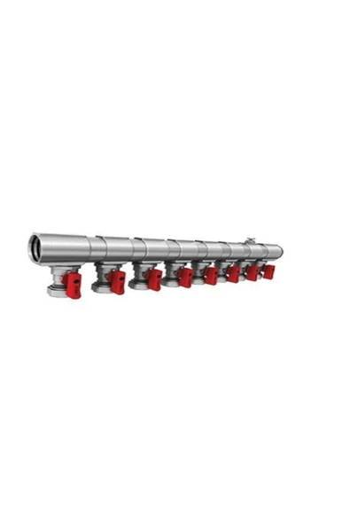 FIRAT 1" Kollektör Mini Küresel Vanalı Beş 5 Çıkışlı Kırmızı ürün görseli 1