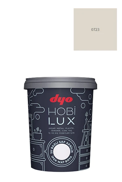 Dyo Hobilux Su Bazlı Saf Akrilik Ipek Mat Boya 0,9 Lt Hobi Boya 0723 Taş Sandık ürün görseli 1