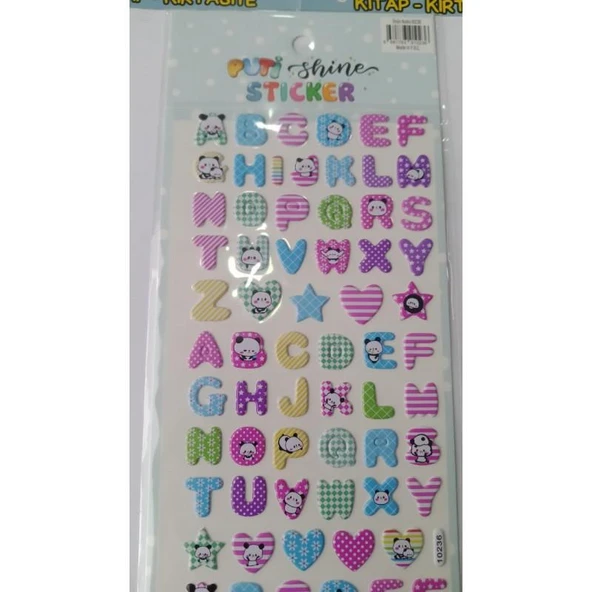 PUTI SHINE STICKER - HARFLER 1 ürün görseli 1