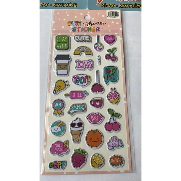 PUTI SHINE STICKER - SEVIMLI SEKILLER ürün görseli 1