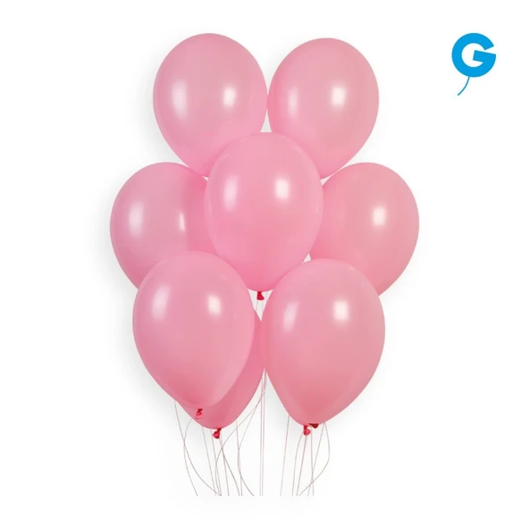 Balon Tek Renk 10" 100lü Pembe Gemar ürün görseli 1