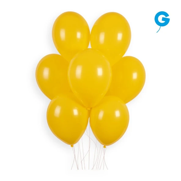 Balon Tek Renk 10" 100lü Sarı Gemar ürün görseli 1