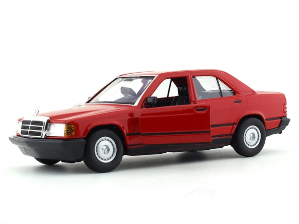 Burago Mercedes 190 E 2.6 Model Araba 1/24 Ölçekli Model Kırmızı ürün görseli 1