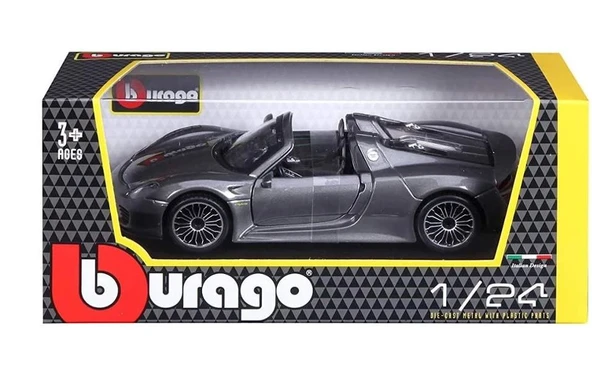PTTAVM: Burago 1:24 Porsche 918 Spyder Model Araba Gri 1/24