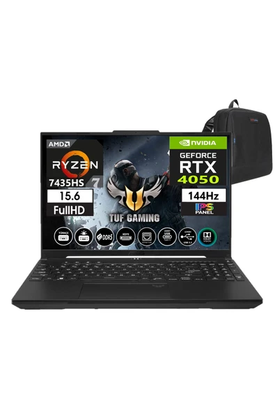 Asus Tuf A15 7435HS 32gb DDR5 512GB SSD WIN11Home 15.6" Fhd 144Hz 6GB/RTX4050 FA507NUR-LP03521+ZETTAÇNT ürün görseli 1
