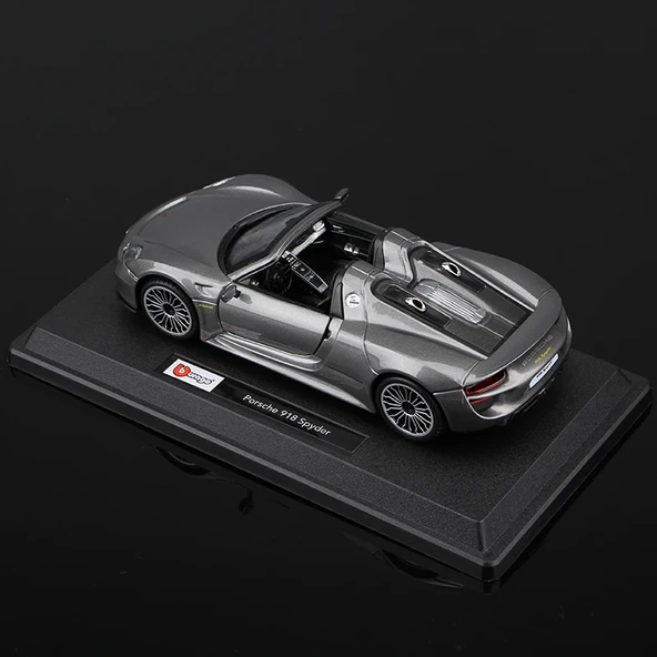 PTTAVM: Burago 1:24 Porsche 918 Spyder Model Araba Gri 1/24