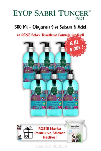 Okyanus 6 AL 5 ÖDE Sıvı Sabun 500 ML ve ROSIE Hediyeli ürün görseli 1
