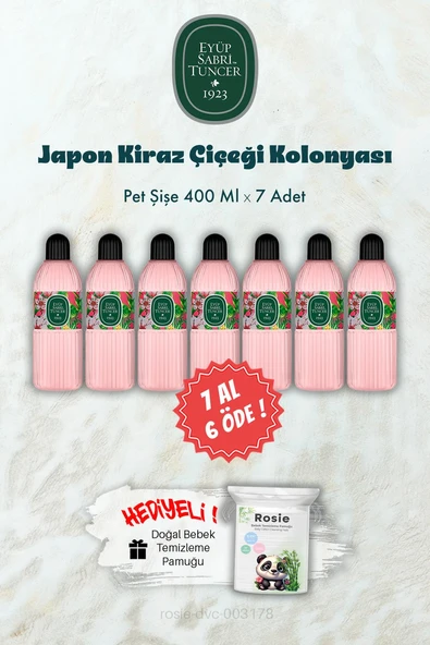 400 ML Pet Şişe Japon Kiraz Çiçeği Kolonyası 7 AL 6 ÖDE ve ROSIE Hediye ürün görseli 1