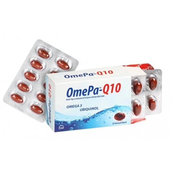 OmePa-Q10 Omega3 Ubiquinol 30 Kapsül ürün görseli 1