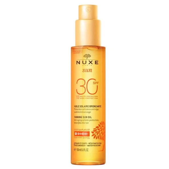 Nuxe Sun Huile Solaire SPF30 150ml Bronzlaştırıcı Yüz ve Vücut Yağı ürün görseli 1