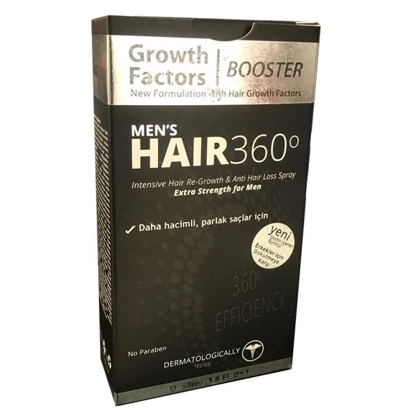 Hair 360 Men Booster Growth Factors Hair Spray 50ml Erkekler için Saç Spreyi ürün görseli 1