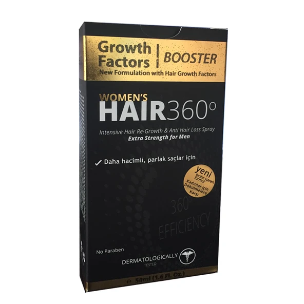 Hair 360 Women Booster Growth Factors Hair Spray 50ml Kadınlar için Saç Spreyi ürün görseli 1
