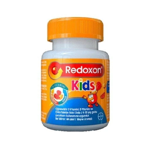 Redoxon Kids C Vitamini D Vitamini ve Çinko İçeren Çiğnenebilir Tablet 60 Adet ürün görseli 1