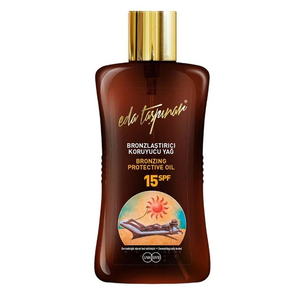 Eda Taşpınar Bronze Spf 15 200 ml Bronzlaştırıcı Koruyucu Güneş Yağı ürün görseli 1